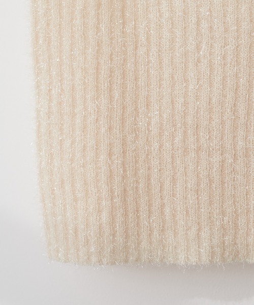 natural couture(ナチュラルクチュール)の「ラメファンシーヤーンリブ編みビスチェ(キャミソール・レディース・シルバー/ピンク/チャコールグレー/ライトベージュ・FREE)」の22枚目の写真