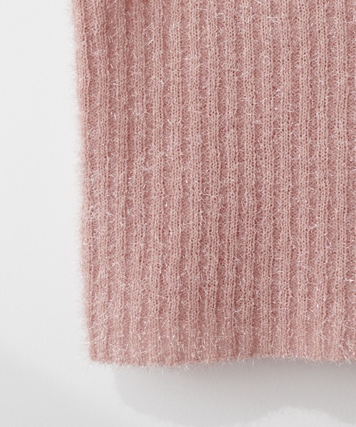 natural couture(ナチュラルクチュール)の「ラメファンシーヤーンリブ編みビスチェ(キャミソール・レディース・シルバー/ピンク/チャコールグレー/ライトベージュ・FREE)」の17枚目の写真
