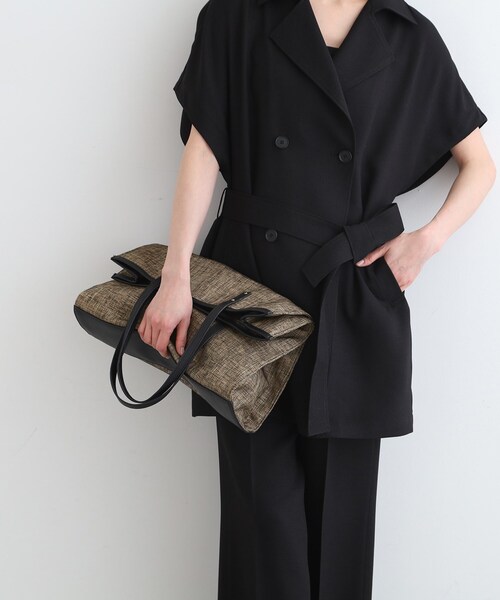 INDIVI(インディヴィ)の「◆【A4収納可能/ラメミックス】ジュート トートバッグ(トートバッグ・レディース・キャメル/ブルーグリーン/ブラック系3・00)」の12枚目の写真