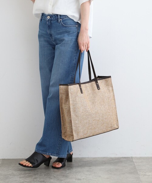 INDIVI(インディヴィ)の「◆【A4収納可能/ラメミックス】ジュート トートバッグ(トートバッグ・レディース・キャメル/ブルーグリーン/ブラック系3・00)」の14枚目の写真