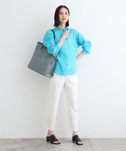 INDIVI(インディヴィ)の「◆【A4収納可能/ラメミックス】ジュート トートバッグ(トートバッグ・レディース・キャメル/ブルーグリーン/ブラック系3・00)」の18枚目の写真