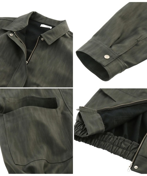 ANAP（アナップ）の「ヴィンテージ加工フェイクレザーブルゾン（ブルゾン・レディース・ブラック/ベージュ・FREE）」の17枚目の写真