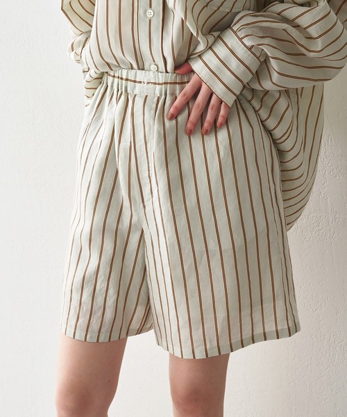 Whim Gazette（ウィムガゼット） リネンハイウエストショートパンツ リネンハイウエストショートパンツ | Whim Gazette(ウィム
