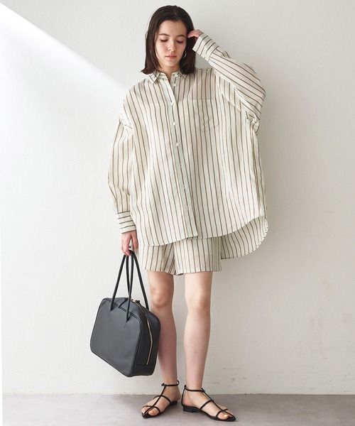 Whim Gazette（ウィムガゼット）の「ストライプショートパンツ