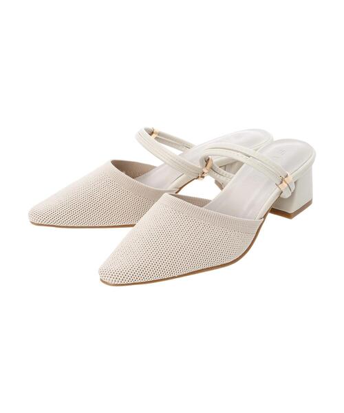 Green　Parks（グリーンパークス）の「RUPIS.　ニットヒールミュール（サンダル・レディース・ブラック/ホワイト系その他2/レオパード・L/M/S）」の14枚目の写真