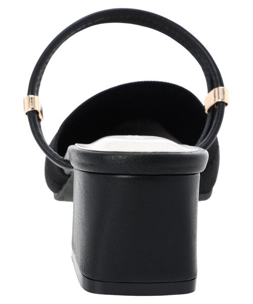 Green　Parks（グリーンパークス）の「RUPIS.　ニットヒールミュール（サンダル・レディース・ブラック/ホワイト系その他2/レオパード・L/M/S）」の4枚目の写真