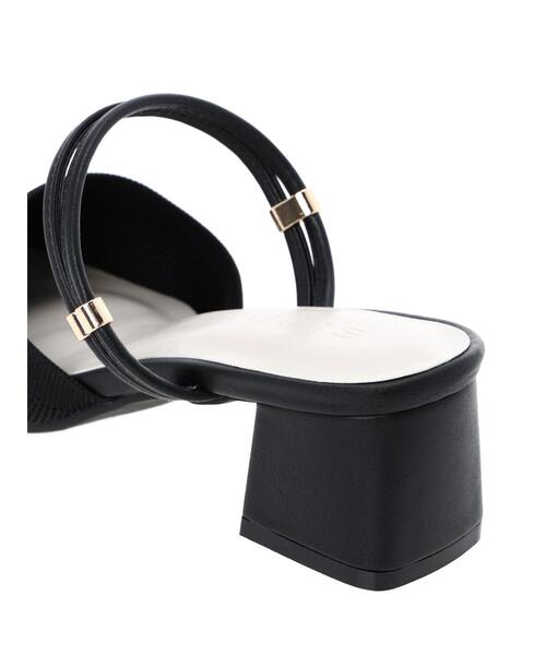 Green　Parks（グリーンパークス）の「RUPIS.　ニットヒールミュール（サンダル・レディース・ブラック/ホワイト系その他2/レオパード・L/M/S）」の8枚目の写真