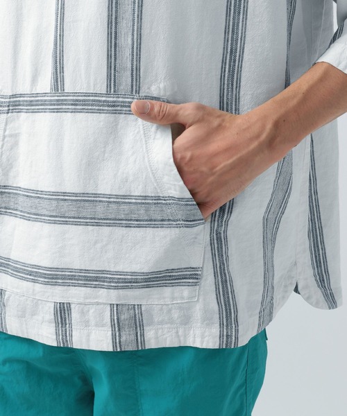 BAYFLOW(ベイフロー)の「ノルマンディーリネン柄プルオーバー(シャツ/ブラウス・メンズ・オフホワイト/ベージュ・MEDIUM/LARGE)」の18枚目の写真