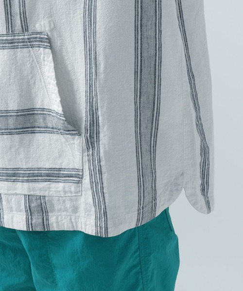 BAYFLOW(ベイフロー)の「ノルマンディーリネン柄プルオーバー(シャツ/ブラウス・メンズ・オフホワイト/ベージュ・MEDIUM/LARGE)」の19枚目の写真