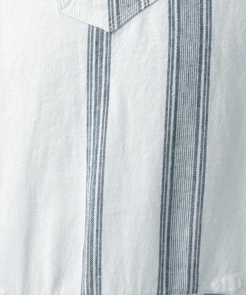 BAYFLOW(ベイフロー)の「ノルマンディーリネン柄プルオーバー(シャツ/ブラウス・メンズ・オフホワイト/ベージュ・MEDIUM/LARGE)」の21枚目の写真