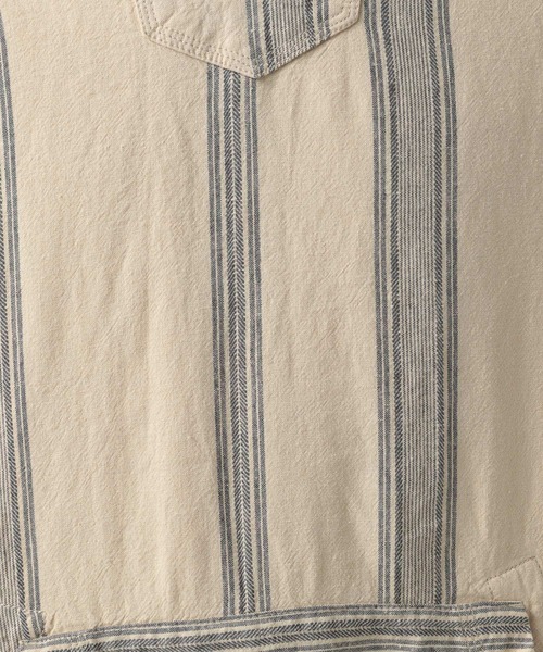 BAYFLOW(ベイフロー)の「ノルマンディーリネン柄プルオーバー(シャツ/ブラウス・メンズ・オフホワイト/ベージュ・MEDIUM/LARGE)」の22枚目の写真