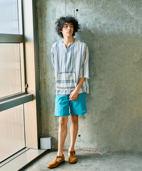 BAYFLOW(ベイフロー)の「ノルマンディーリネン柄プルオーバー(シャツ/ブラウス・メンズ・オフホワイト/ベージュ・MEDIUM/LARGE)」の5枚目の写真