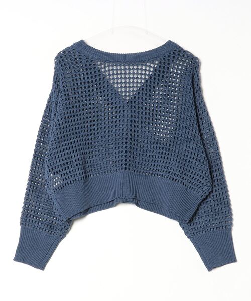 HusHusH(ハッシュアッシュ)の「HusHusH ハッシュアッシュ リネンライクニットカーディガン(カーディガン/ボレロ・レディース・ネイビー/ブラック・L/M/S)」の14枚目の写真