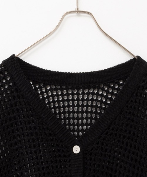 HusHusH(ハッシュアッシュ)の「HusHusH ハッシュアッシュ リネンライクニットカーディガン(カーディガン/ボレロ・レディース・ネイビー/ブラック・L/M/S)」の10枚目の写真