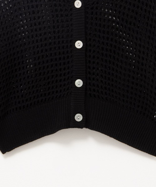 HusHusH(ハッシュアッシュ)の「HusHusH ハッシュアッシュ リネンライクニットカーディガン(カーディガン/ボレロ・レディース・ネイビー/ブラック・L/M/S)」の12枚目の写真