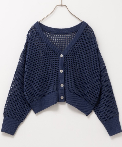 HusHusH(ハッシュアッシュ)の「HusHusH ハッシュアッシュ リネンライクニットカーディガン(カーディガン/ボレロ・レディース・ネイビー/ブラック・L/M/S)」の13枚目の写真
