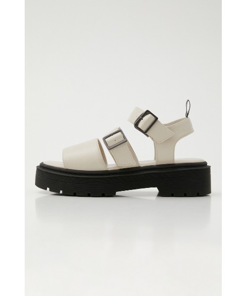 RODEO CROWNS WIDE BOWL（ロデオクラウンズワイドボウル）の「W BELT SANDAL（サンダル・レディース・ブラック/アイボリー・LARGE/MEDIUM）」の5枚目の写真