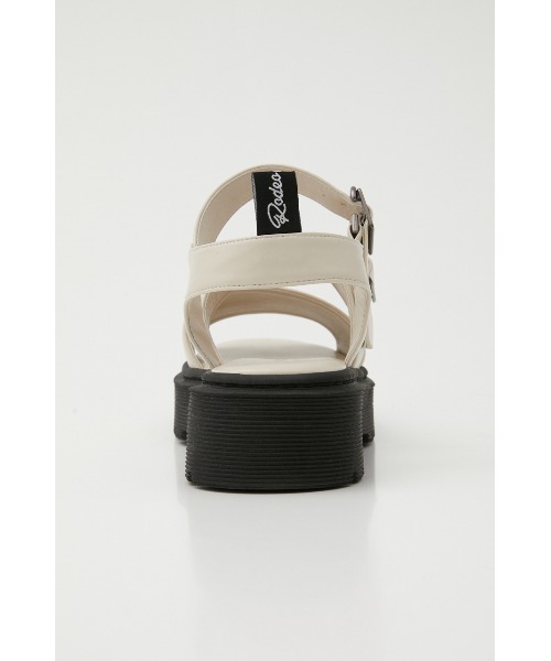 RODEO CROWNS WIDE BOWL（ロデオクラウンズワイドボウル）の「W BELT SANDAL（サンダル・レディース・ブラック/アイボリー・LARGE/MEDIUM）」の8枚目の写真