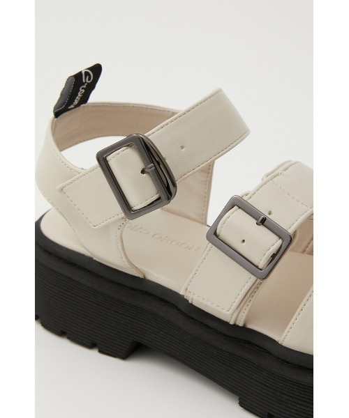 RODEO CROWNS WIDE BOWL（ロデオクラウンズワイドボウル）の「W BELT SANDAL（サンダル・レディース・ブラック/アイボリー・LARGE/MEDIUM）」の10枚目の写真