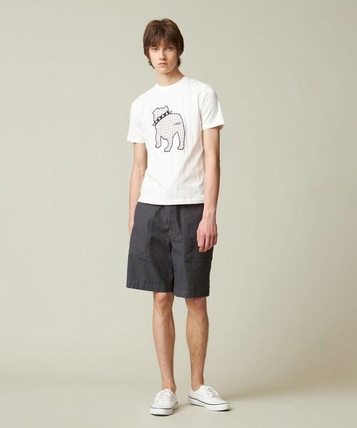 J.PRESS(ジェイプレス)の「【UNISEX】ファブリックワッペン バックブルTシャツ(Tシャツ/カットソー・メンズ・カーキ系/グレー系/ダルブルー系/ホワイト系・X-LARGE/LARGE/MEDIUM/SMALL)」の5枚目の写真