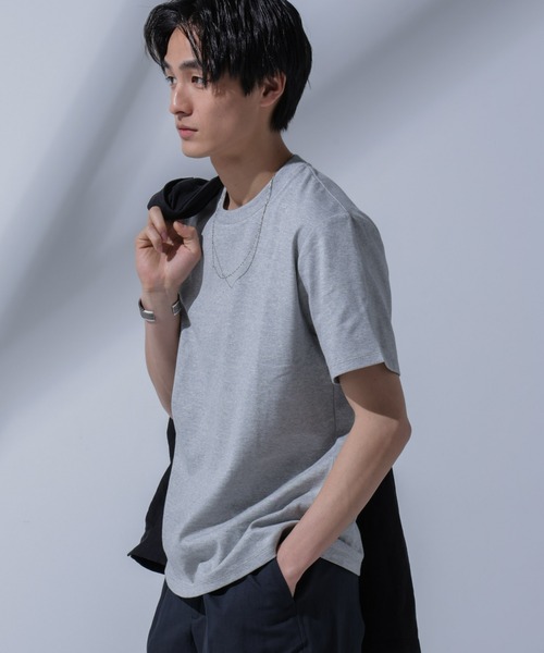 NANO universe(ナノユニバース)の「Anti Soaked(R)汗染み防止 クルーネックTシャツ(Tシャツ/カットソー・メンズ・トップグレー/ベージュ/ホワイト/ブラック・L/M/S/XL)」の3枚目の写真