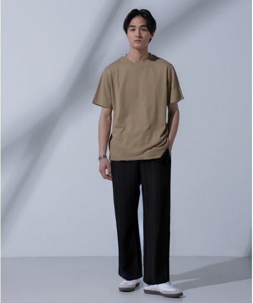 NANO universe(ナノユニバース)の「Anti Soaked(R)汗染み防止 クルーネックTシャツ(Tシャツ/カットソー・メンズ・トップグレー/ベージュ/ホワイト/ブラック・L/M/S/XL)」の9枚目の写真