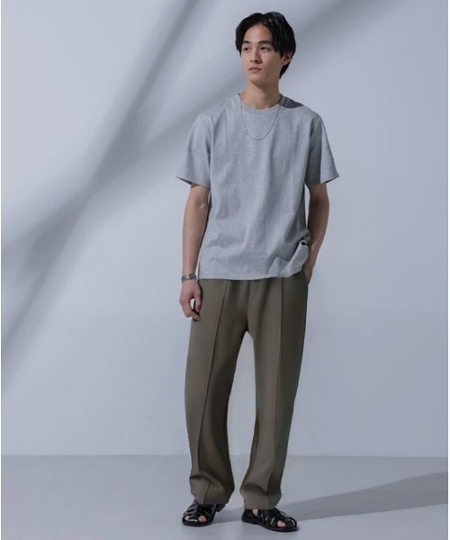 NANO universe(ナノユニバース)の「Anti Soaked(R)汗染み防止 クルーネックTシャツ(Tシャツ/カットソー・メンズ・トップグレー/ベージュ/ホワイト/ブラック・L/M/S/XL)」の6枚目の写真