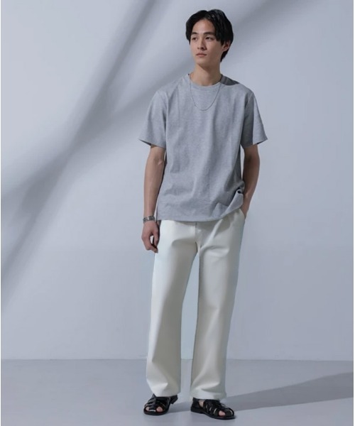 NANO universe(ナノユニバース)の「Anti Soaked(R)汗染み防止 クルーネックTシャツ(Tシャツ/カットソー・メンズ・トップグレー/ベージュ/ホワイト/ブラック・L/M/S/XL)」の7枚目の写真