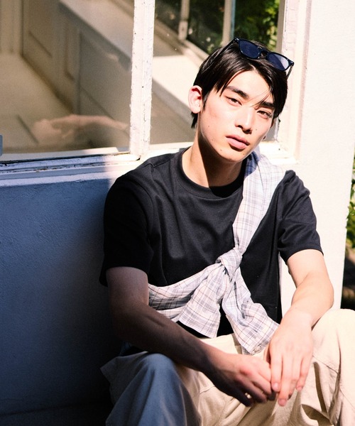 NANO universe(ナノユニバース)の「Anti Soaked(R)汗染み防止 クルーネックTシャツ(Tシャツ/カットソー・メンズ・トップグレー/ベージュ/ホワイト/ブラック・L/M/S/XL)」の11枚目の写真