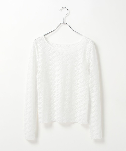 Heather(ヘザー)の「リボンレースカットソー 118683(Tシャツ/カットソー・レディース・ホワイト/ブラック・FREE)」の3枚目の写真