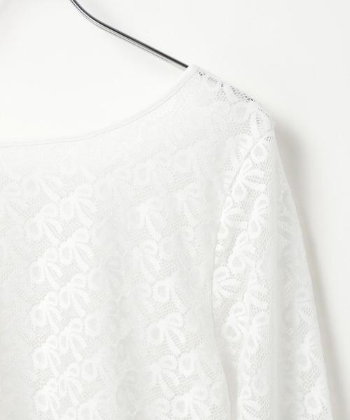 Heather(ヘザー)の「リボンレースカットソー 118683(Tシャツ/カットソー・レディース・ホワイト/ブラック・FREE)」の10枚目の写真