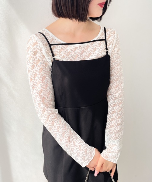 Heather(ヘザー)の「リボンレースカットソー 118683(Tシャツ/カットソー・レディース・ホワイト/ブラック・FREE)」の16枚目の写真