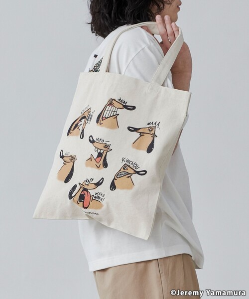 coen（コーエン）の「Jeremy Yamamura×コーエン　グラフィックプリントトートバッグ（トートバッグ・メンズ・オフホワイト/その他1/その他2・FREE）」の6枚目の写真