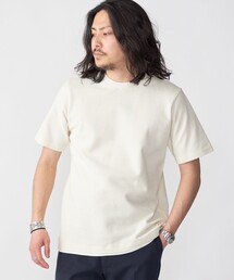 SHIPS: フェイクレイヤード ピケ クルーネック Tシャツ