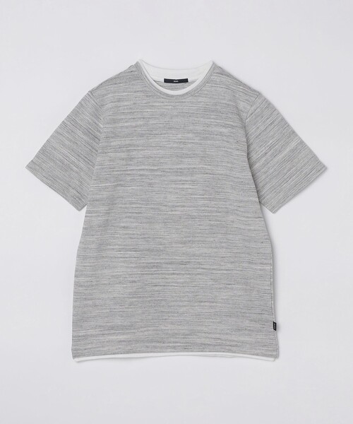 SHIPS(シップス)の「SHIPS: フェイクレイヤード ピケ クルーネック Tシャツ(Tシャツ/カットソー・メンズ・ライトグレー/ナチュラル/ネイビー/ブラウン/ラベンダー/クリーム・X-LARGE/LARGE/MEDIUM/SMALL)」の8枚目の写真