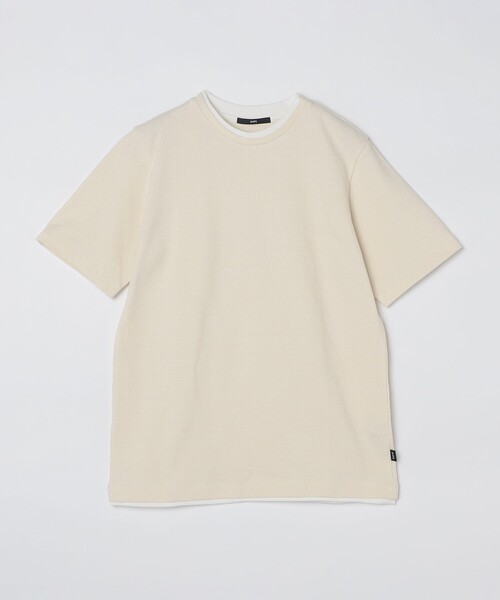 SHIPS(シップス)の「SHIPS: フェイクレイヤード ピケ クルーネック Tシャツ(Tシャツ/カットソー・メンズ・ライトグレー/ナチュラル/ネイビー/ブラウン/ラベンダー/クリーム・X-LARGE/LARGE/MEDIUM/SMALL)」の15枚目の写真