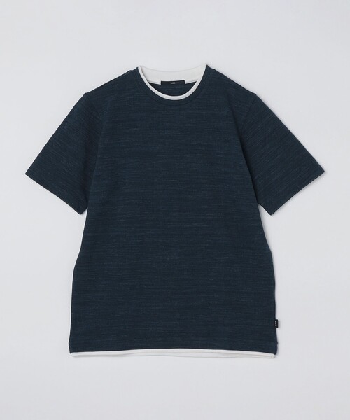 SHIPS(シップス)の「SHIPS: フェイクレイヤード ピケ クルーネック Tシャツ(Tシャツ/カットソー・メンズ・ライトグレー/ナチュラル/ネイビー/ブラウン/ラベンダー/クリーム・X-LARGE/LARGE/MEDIUM/SMALL)」の21枚目の写真