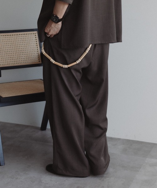 セール】リネンライクワイドスラックス（スラックス）｜epnok