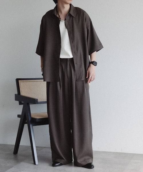 epnok（エプノック）の「リネンライクワイドスラックス（スラックス・メンズ・グレイッシュブルー/チャコールグレー/ライトグレー・LARGE/MEDIUM/SMALL）」の8枚目の写真