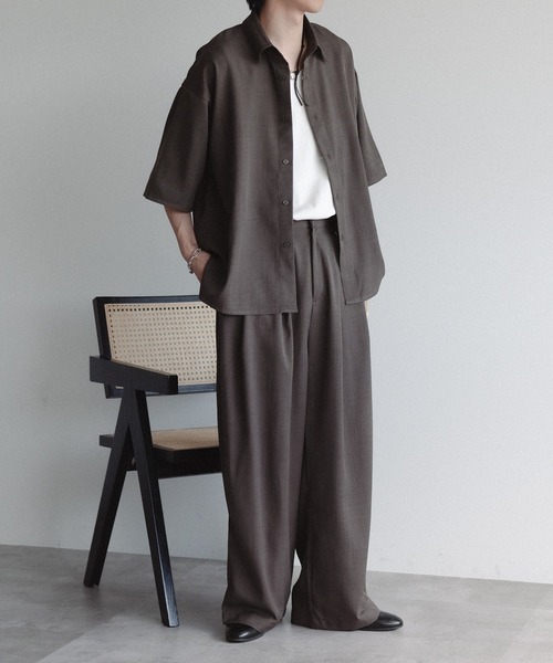 epnok（エプノック）の「リネンライクワイドスラックス（スラックス・メンズ・グレイッシュブルー/チャコールグレー/ライトグレー・LARGE/MEDIUM/SMALL）」の7枚目の写真
