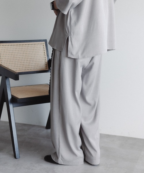 epnok（エプノック）の「リネンライクワイドスラックス（スラックス・メンズ・グレイッシュブルー/チャコールグレー/ライトグレー・LARGE/MEDIUM/SMALL）」の16枚目の写真