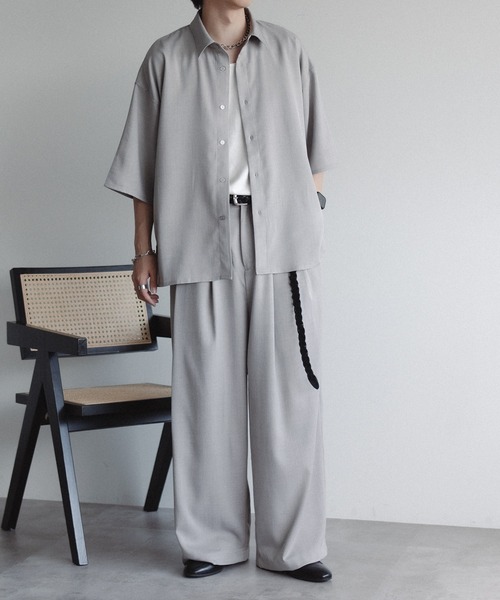 epnok（エプノック）の「リネンライクワイドスラックス（スラックス・メンズ・グレイッシュブルー/チャコールグレー/ライトグレー・LARGE/MEDIUM/SMALL）」の19枚目の写真