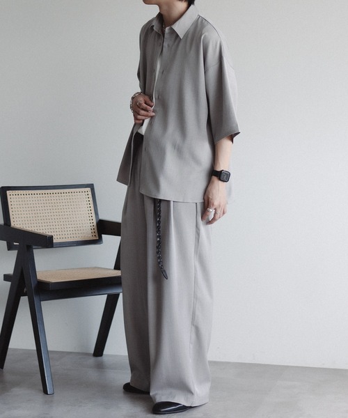 epnok（エプノック）の「リネンライクワイドスラックス（スラックス・メンズ・グレイッシュブルー/チャコールグレー/ライトグレー・LARGE/MEDIUM/SMALL）」の20枚目の写真