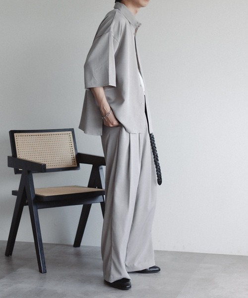 epnok（エプノック）の「リネンライクワイドスラックス（スラックス・メンズ・グレイッシュブルー/チャコールグレー/ライトグレー・LARGE/MEDIUM/SMALL）」の22枚目の写真