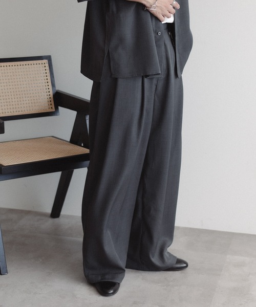 セール】リネンライクワイドスラックス（スラックス）｜epnok