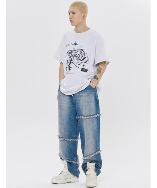ROMANTIC CROWN(ロマンティッククラウン)の「A'GEM/9 × .kom 『ROMANTIC CROWN/ロマンティック クラウン』 SHINING EFFECT TEE SHIRT/シャイニングエフェクト Tシャツ(Tシャツ/カットソー・メンズ・チャコールグレー/ライトグレー・M/L)」の8枚目の写真