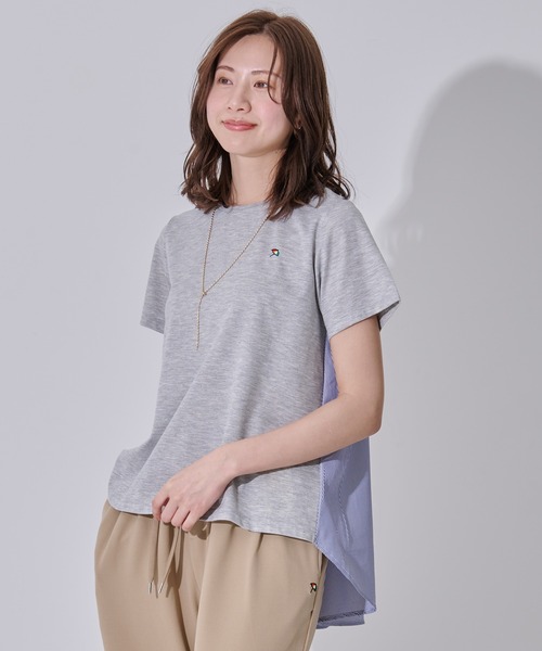 Arnold Palmer（アーノルドパーマー）の「バックストライプ ドッキング フレア チュニック（チュニック・レディース・ホワイト/ブラック/杢グレー・S/M/L）」の3枚目の写真