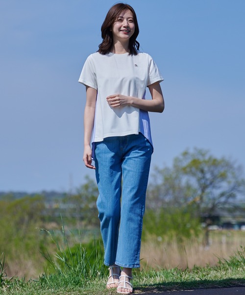 Arnold Palmer（アーノルドパーマー）の「バックストライプ ドッキング フレア チュニック（チュニック・レディース・ホワイト/ブラック/杢グレー・S/M/L）」の9枚目の写真