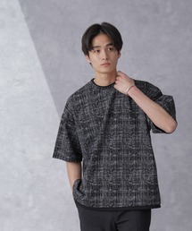 ジャガードフェイクレイヤードTシャツ 半袖