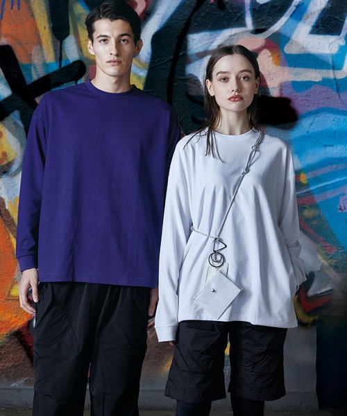 FUBAR（フーバー）の「[FUBAR] オーバーサイズロングスリーブクールTシャツ 長袖（Tシャツ/カットソー・メンズ・ブラック/ホワイト・L/M/S）」の3枚目の写真